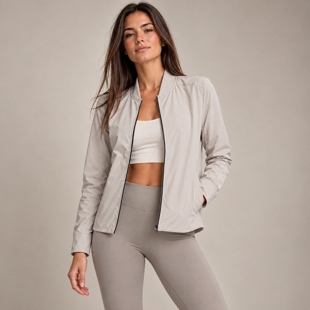 Lululemon Lab Hogo Full Zip Insulated Jacket Light Chrome Size 6 NWT